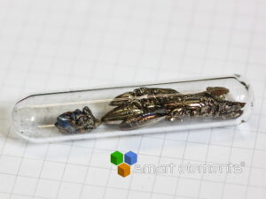 Shiny Barium metal distilled crystals, sealed in ampoule 1.5g