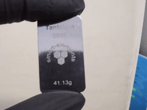 Tantalum metal bullion bar - ingot - ~ 41.13grams