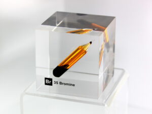 Flüssiges Brom 50mm Acryl Würfel 99.9% Reinheit