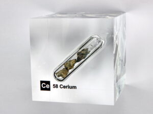 Acrylic Element cube - Cerium Ce - 50mm