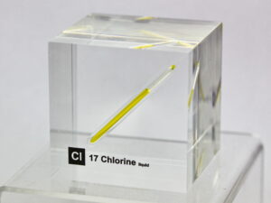 Acrylic Element cube - Chlorine (liquified) Cl - 50mm