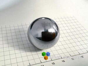 Solid Chromium Metal Sphere 30mm - 99.9% purity - ~ 100 grams