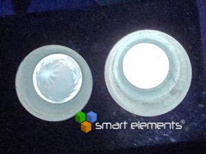 Copper+ doped strong white fluorescencent phosphate glass bead