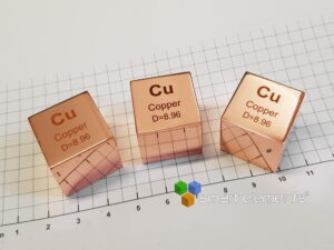 Big Copper polished density cube 10cm3 89.6 grams