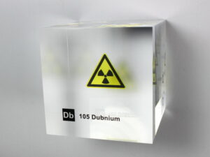 Acrylic Element cube - Dubnium Db - 50mm