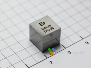 Erbium high precision density-standard cube 10mm - 9.06g with calibration option