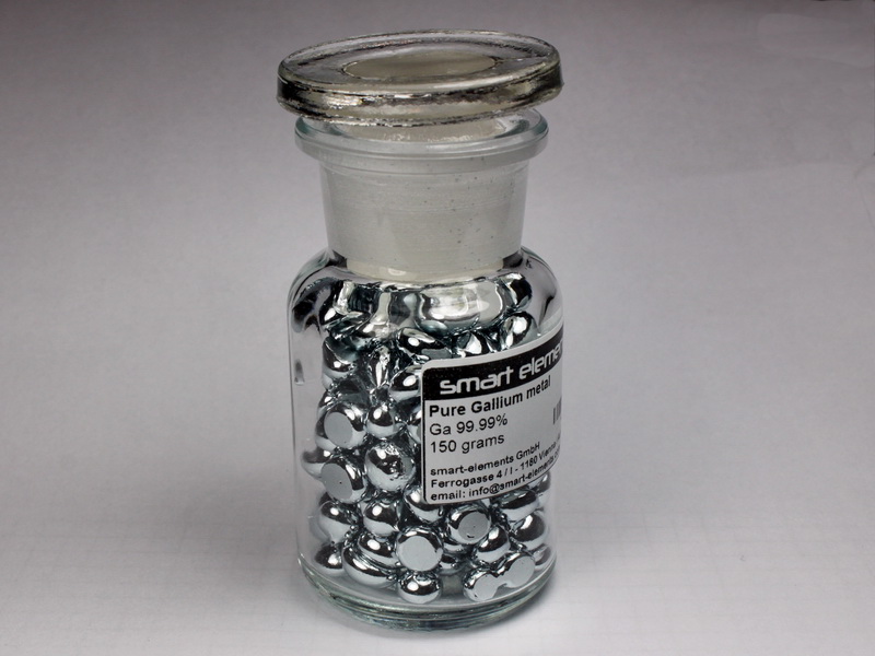 Gallium 150g melted pellets, purity 99.99%