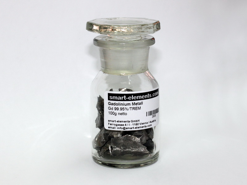 100g Gadolinium metal pieces 99,95% under argon!