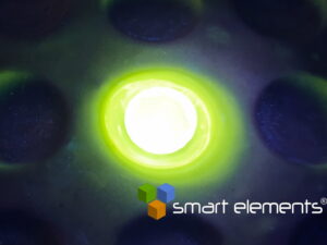 Dysprosium 3+  doped GdNaP glass bead - intense yellow luminescense