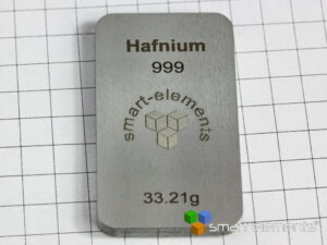 Hafnium metal bullion bar - ingot 33.21g - 99.9%