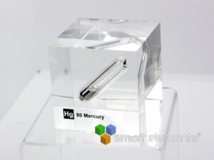 Acrylic Element cube - Mercury Hg - 50mm