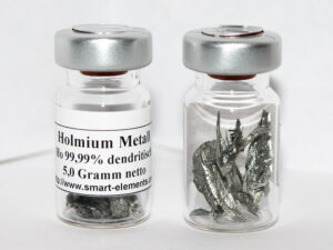 5g High purity Holmium Metal crystals sealed vial under Argon
