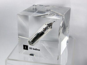 Acrylic Element cube - Iodine I - 50mm