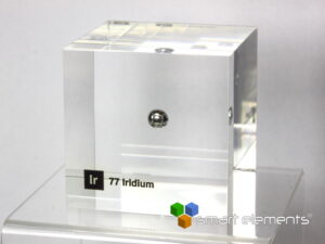 Acrylic Element cube - Iridium Ir - 50mm