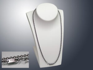 Tantalum anchor necklace, 45cm, polished - NEW