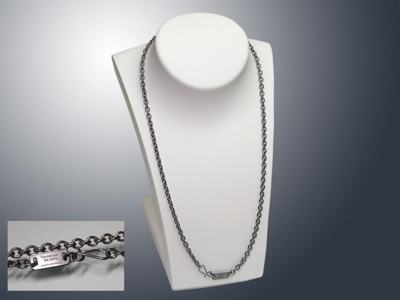 Tantalum anchor necklace, 50cm, polished - NEW