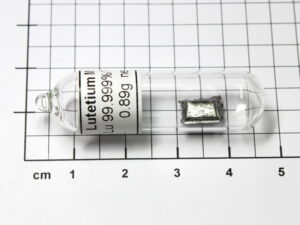 High pure Lutetium Metal 99.99% in ampoule under argon