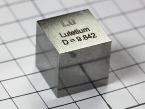 Lutetium precision density cube 10mm - 9.84g