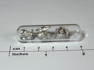 Shiny Magnesium pieces 1.5g sealed in ampoule under argon