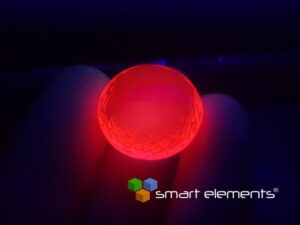 Large Manganese 2+ doped fluorescent glass bead - >5 grams