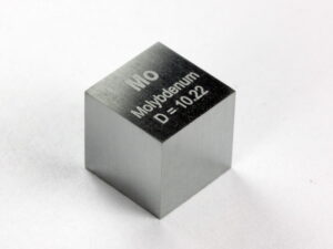 MOLYBDENUM precision density cube 10mm - 10.22g