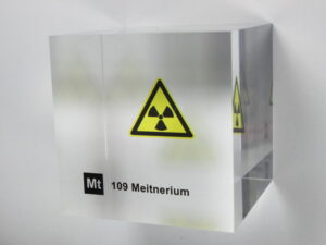 Acrylic Element cube - Meitnerium Mt - 50mm