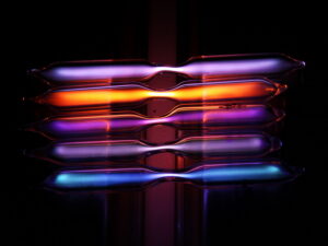 Nano spectrum discharge tube set 80mm - He Ne Ar Kr Xe with tesla option