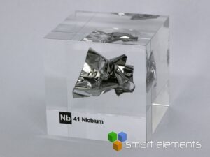 Acrylic Element cube - Niobium Nb - foil 50mm
