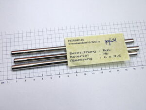 Niobium tube ? 6 mm diameter - 150mm length - 99.95% purity