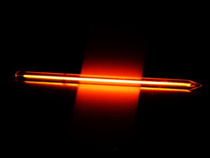 Neon capillary spectrum quartz discharge tube Ø3 x 50mm - NEW