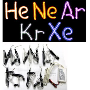 Noble gas discharge tube set, size approximately ~8*8cm