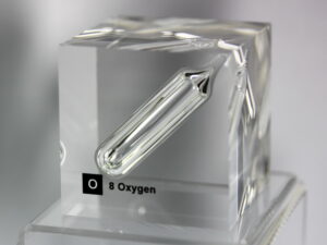 Acrylic Element cube - Oxygen O2- 50mm