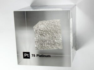 Acrylic Element cube - Platinum Pt - 50mm