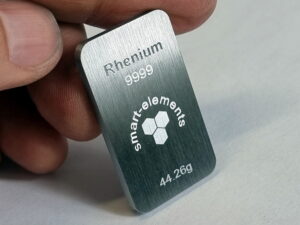 RHENIUM metal bullion bar 99.99% purity - ~52.42g