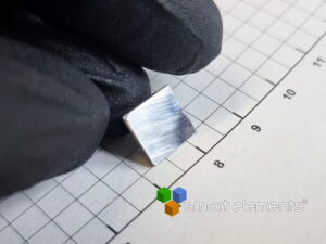 Rhodium metal disc 10x10mm 1.00g - 99.97% purity