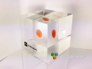 Acrylic Element cube - Rhodium Rh - 50mm #2