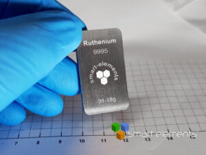RUTHENIUM metal bullion bar - ingot - 29.94g