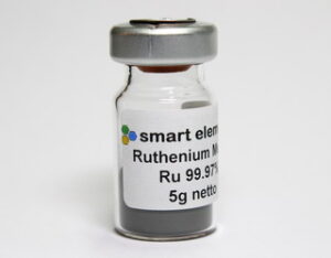 Fine ruthenium metal powder, 99.97% purity -  5 grams