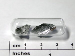 Antimony,  99,9999% purity crystalline pieces  -  1.5 grams