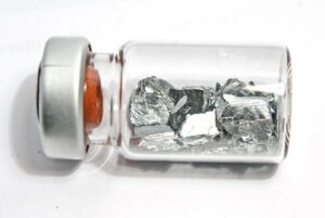 Antimony,  99,9999% purity crystalline pieces  -  5,0g