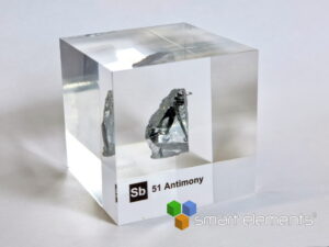 Acrylic Element cube - Antimony Sb - 50mm #1