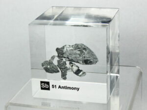 Acrylic Element cube - Antimony Sb - 50mm