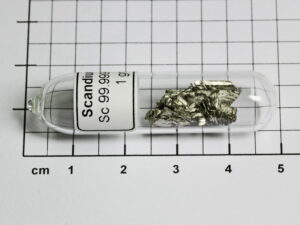 High purity Scandium Metal 99,999% purity in ampoule