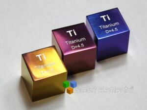 Big Titanium anodized density cube 10cm3 45 grams