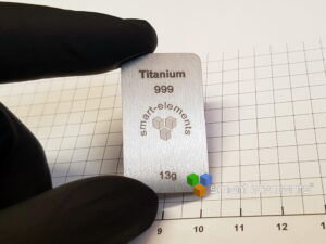 Titanium metal bullion bar - ingot - 13g