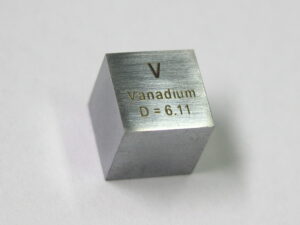 VANADIUM - precision density-standard cube 10mm - 6.11g