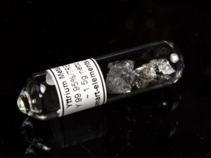 1.5 grams Yttrium Metal sealed in ampoule ~1.5g 99.95%