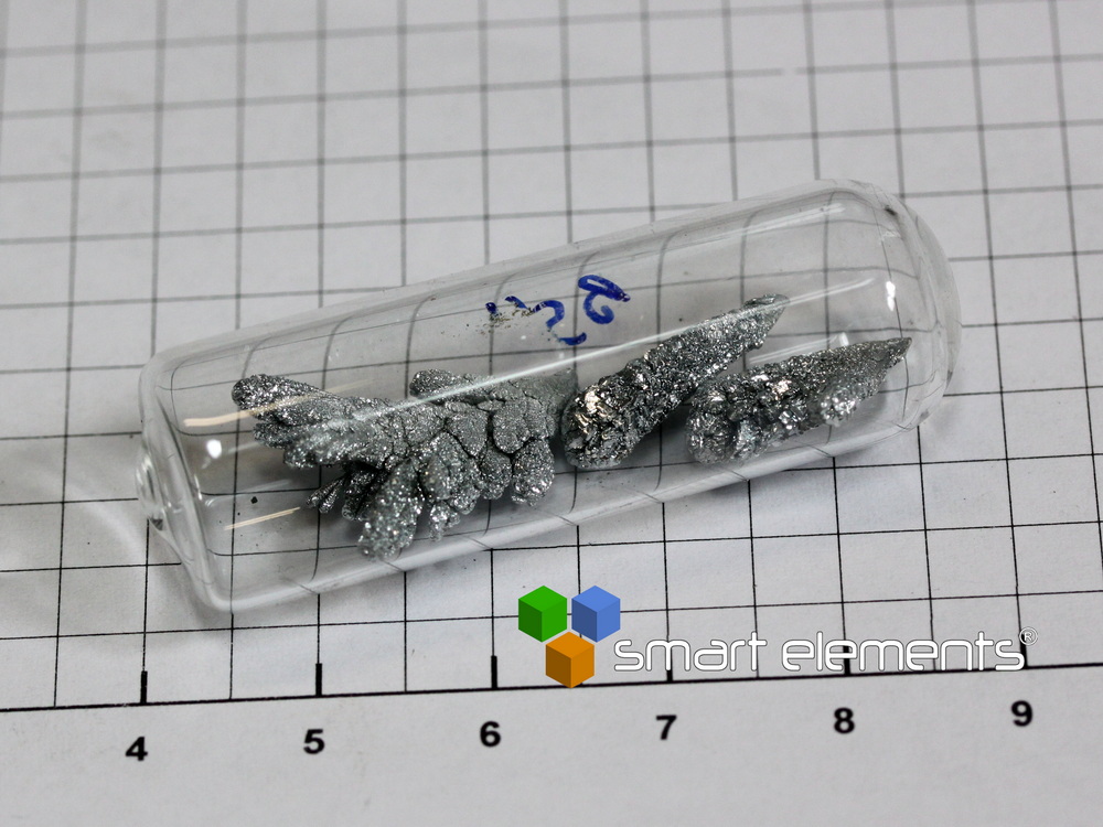 High pure Zinc Metal - distilled dendritic crystals! 99.99% - 4.5g