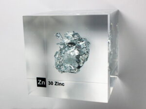Acrylic Element cube - Zinc Zn - 50mm