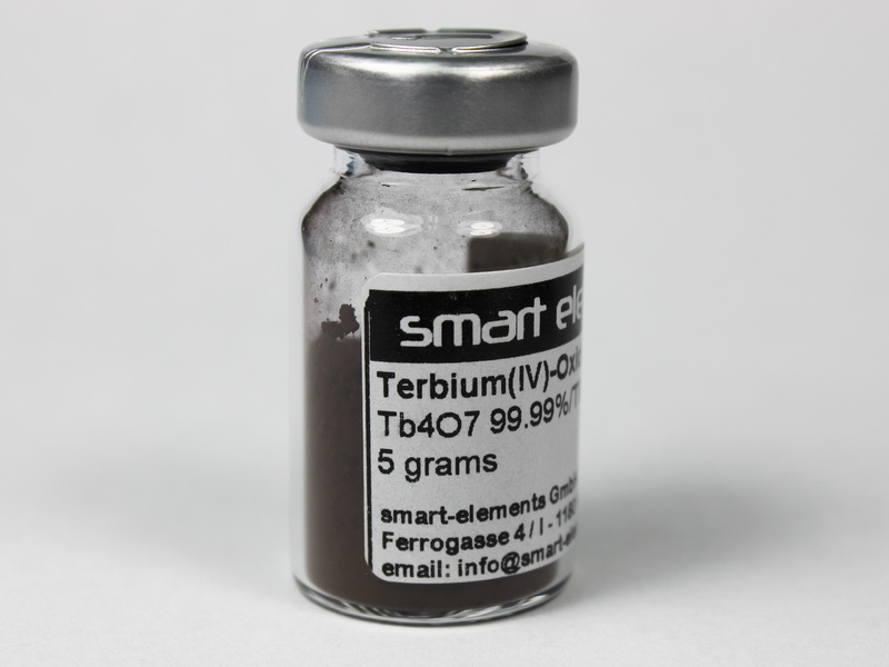 Terbium Oxide 99.99%/TREO - Tb4O7 - 5.0 grams